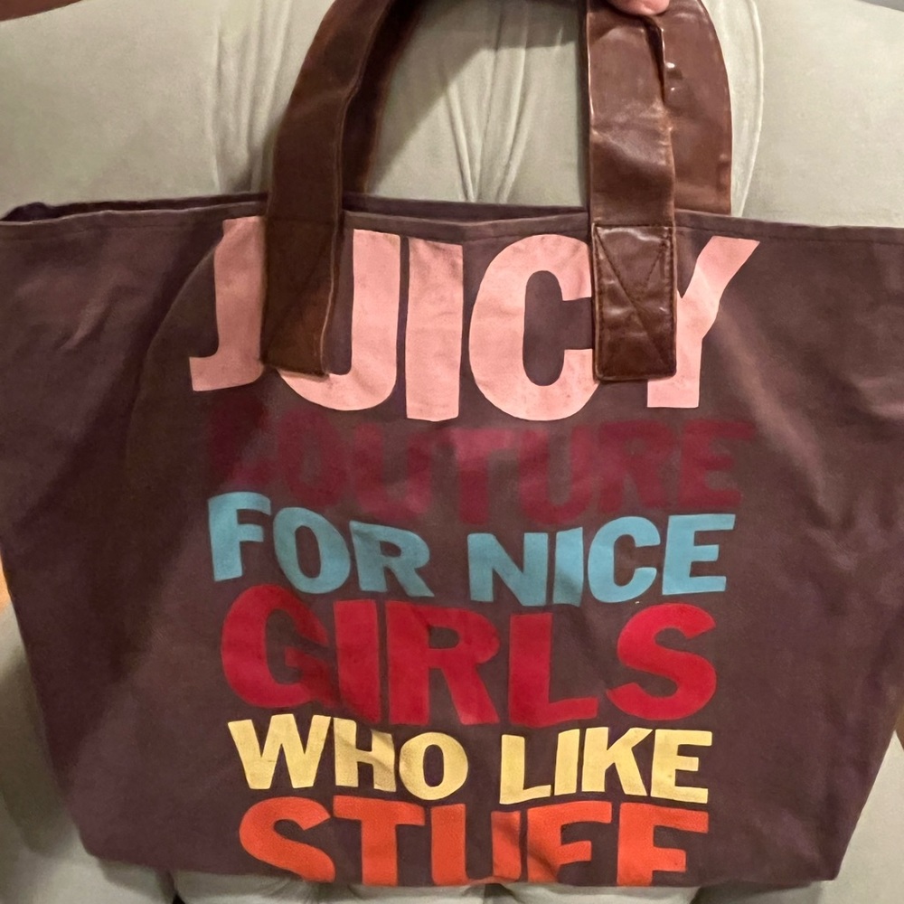 Juicy couture OVERSIZED tote bag with leather straps